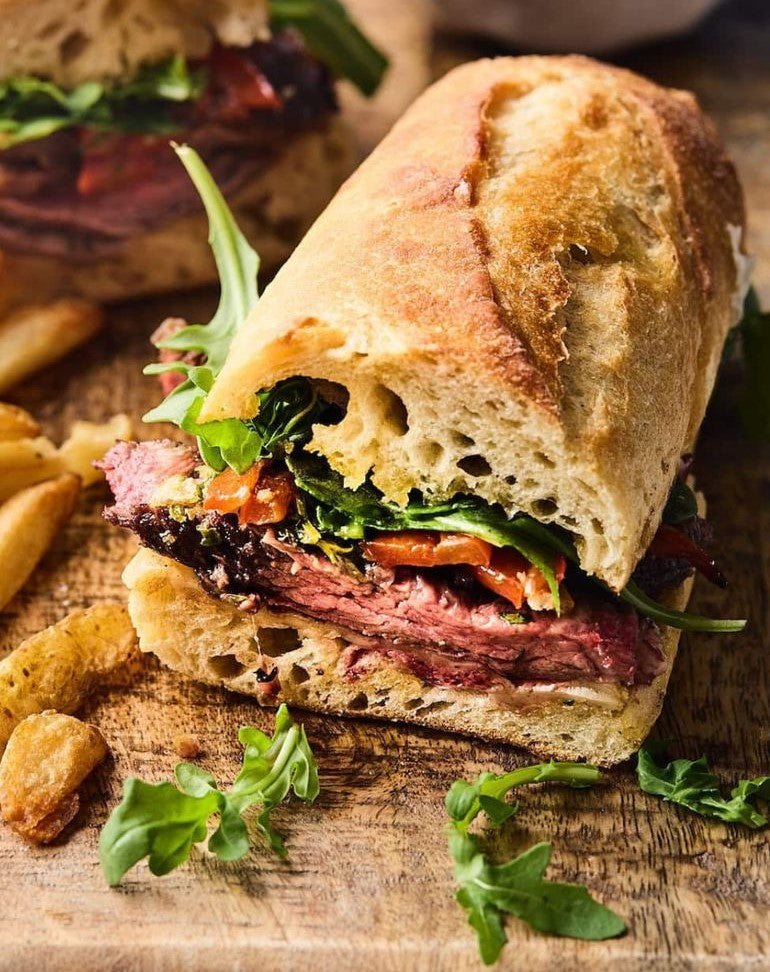 Ribeye Steak in a Ciabatta